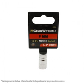 GearWrench - Dado 1/4 Plg Estándar 12 Puntas 80203 9 MM - HGW80203