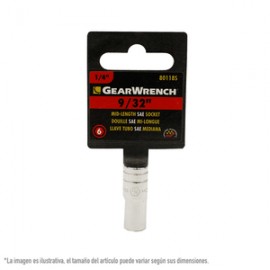 GearWrench - Dado Medio Sae 1/4 Plg 6 Puntas 80118S 9/32 Plg - HGW80118M